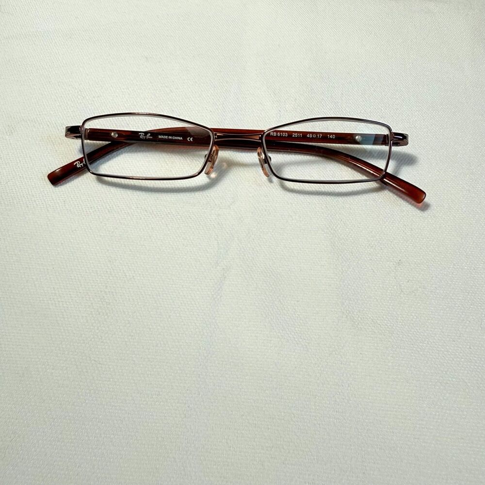 Ray-Ban RB 6103 2511 Bronze Metallic Eyeglass Frames Only 49-17-140 Full Rim
